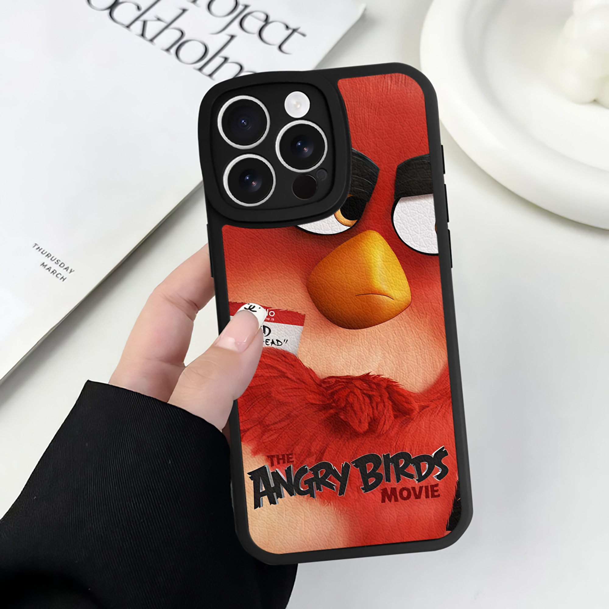 （画像用） Angry Birds アングリーバード 【iPhone 16シリーズ対応】シリコンスマホケース（レザー調） 材質：シリコン
